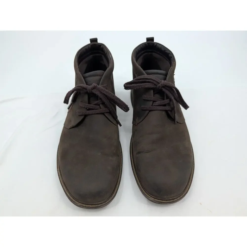 Ecco Chukka Brown Leather Hydro Max Lace Up Boot Size 46 (12 12.5) Outdoors